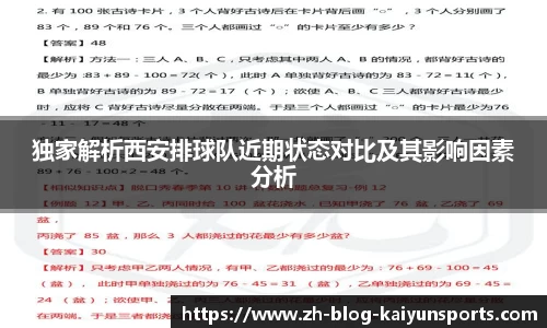 独家解析西安排球队近期状态对比及其影响因素分析